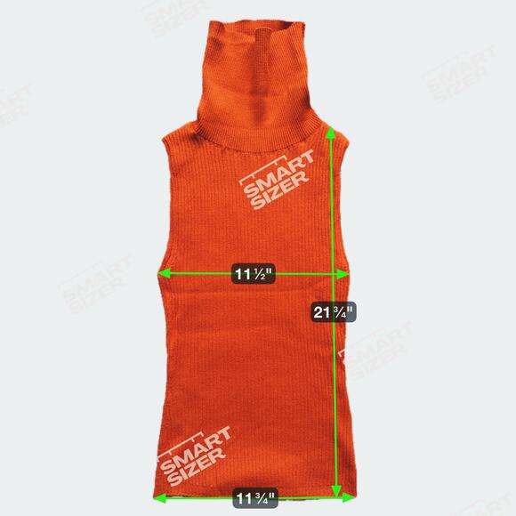 Sezane Yohan Jumper Sleeveless Turtleneck Sweater XS Tangerine Orange Luxury - Picture 8 of 8